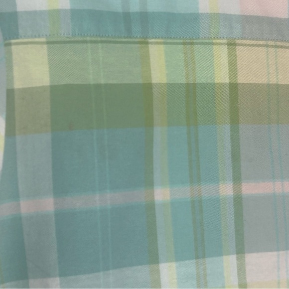 SOLD~Rockies Plaid Pastel Rodeo Cowgirl Button Shirt L - Picture 7 of 7